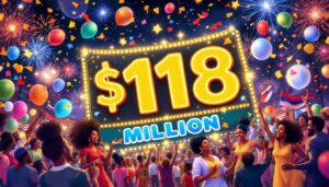the powerball jackpot skyrockets to $118 million as winning numbers are unveiled following vibrant juneteenth celebrations on saturday, june 21. don't miss your chance to be the next big winner!